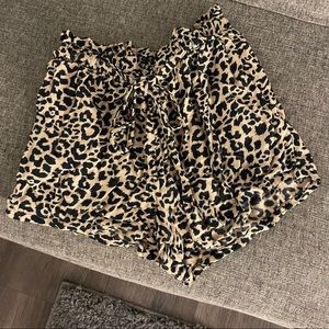 Cheetah paper bag shorts